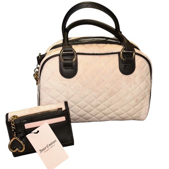 Juicy Couture Royal Satchel Light Pink/Clay&Chocolate/wallet. 4 piece NEW🔥 - Picture 2 of 16